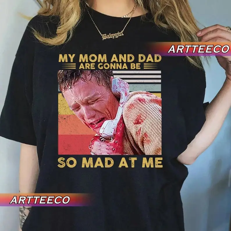 

Винтажная рубашка My Mom and Dad Are Gonna Be So Mad At Me, футболка для любителей фанатов Мэтью Лилларда, футболка Stu Macher