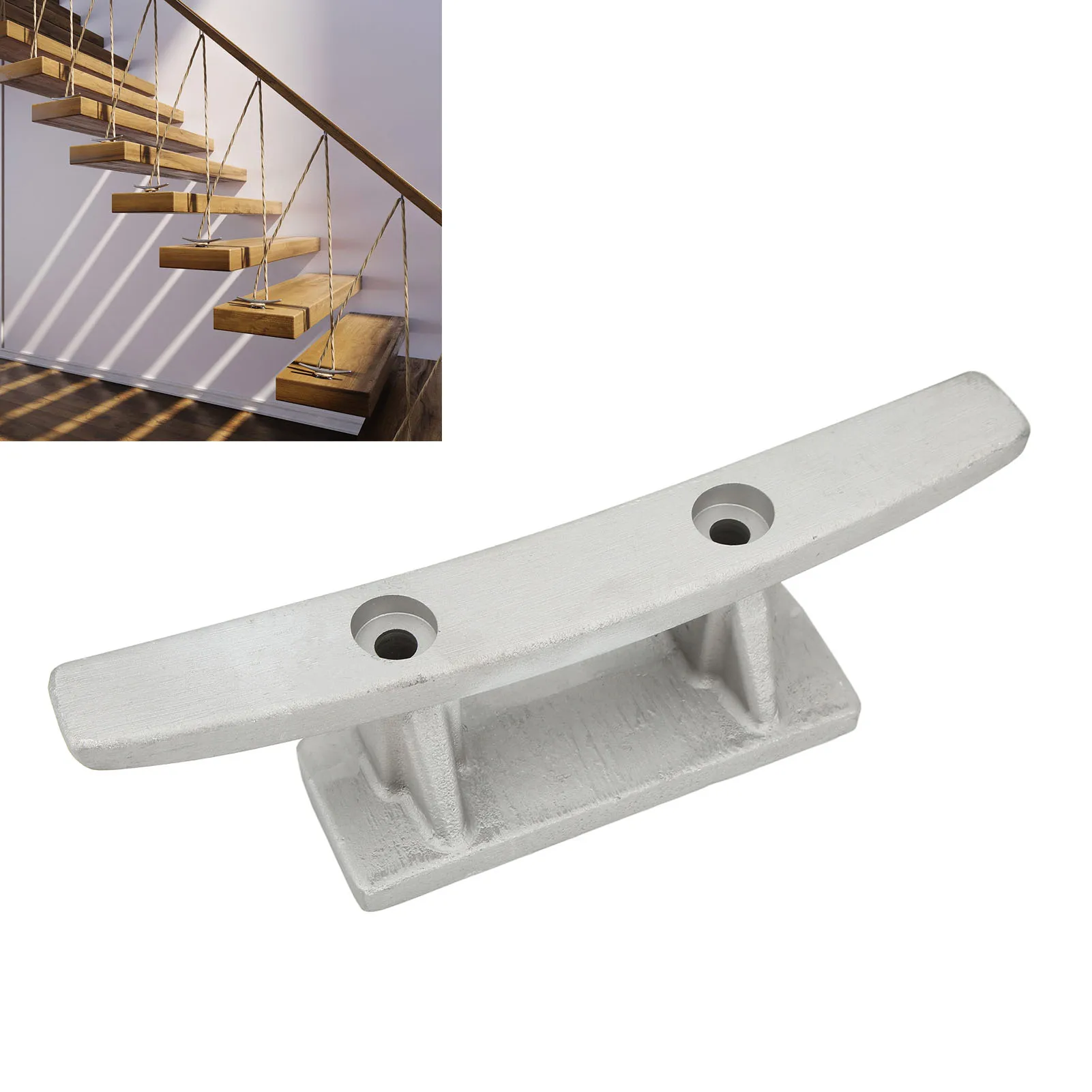 Deck Rope Cleat Marine Hardware Dock Cleats Aluminium Marine Deck Mooring Rope Tie Down  Cleat for Boat Canoe Kayak Boat