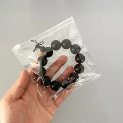 10pcs PVC Transparent Jewelry Storage Bags Square Zipper Pouches Bracelet Keychain Organizer Packaging Supplies Wholesale