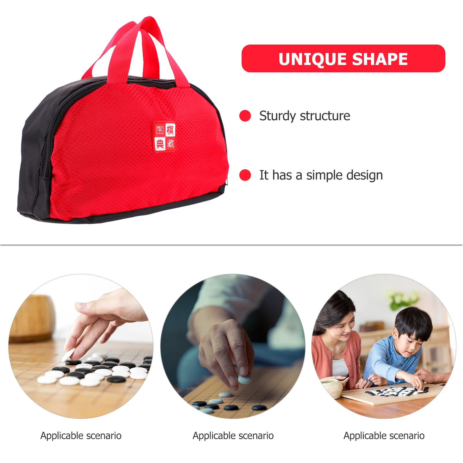 

Go Chess Storage Bag Portable Carry Case Material Practical Go Chess Bag Design Game Organizer