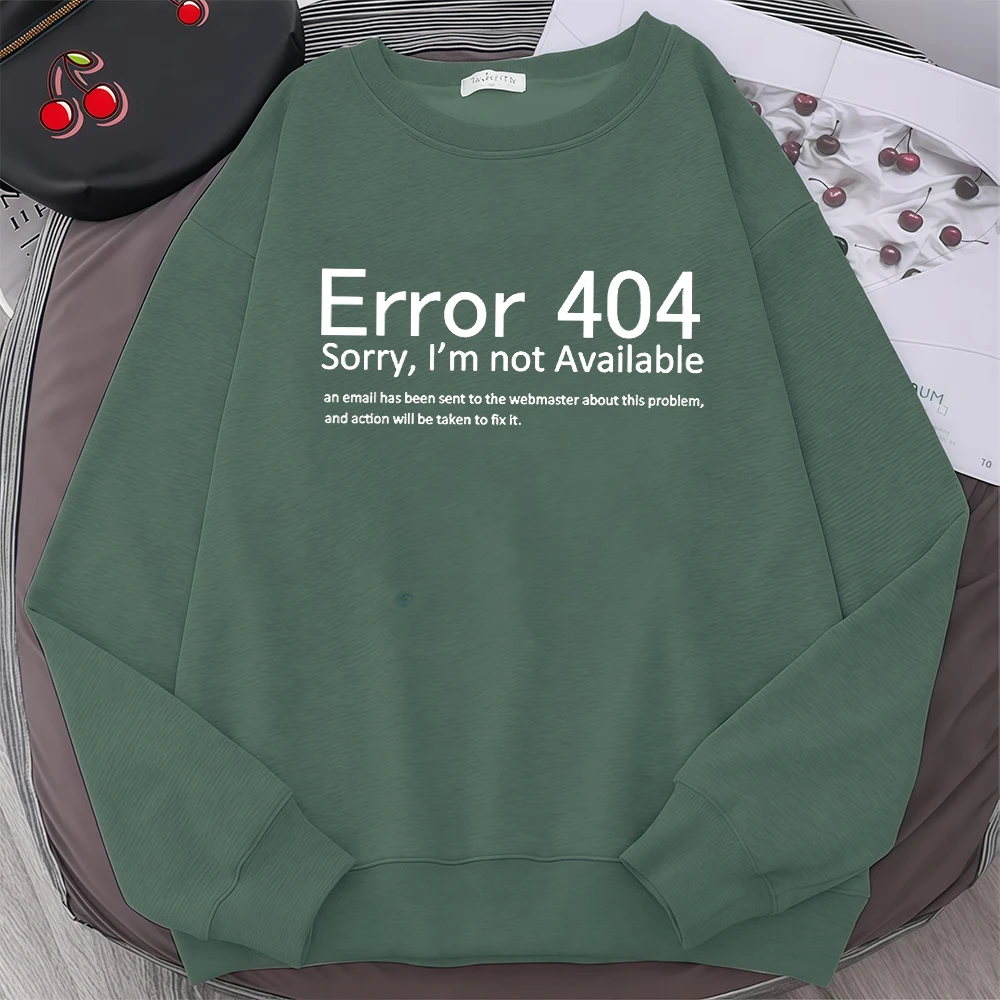 404 Fehlercodierung Hoodies Geek Programmierer Pullover Rundhalsausschnitt Mode Ganzjährig Tägliche Sweatshirts Sportoberteile Herrenbekleidung Neu