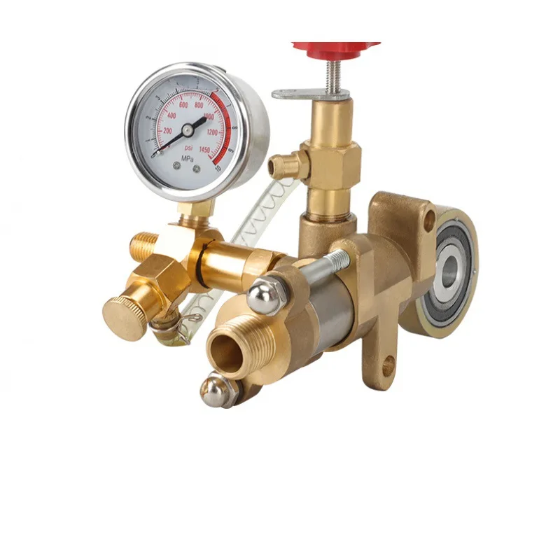 

Portable electric pressure test pump pressure gauge copper head pump body inlet pipe large gasket check valve outlet