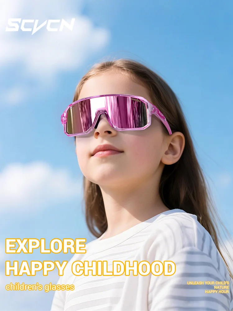 AliExpress SCVCN Children Sunglasses Outdoor Sports Glasses UV400 Polarized Male and Female Children Skateboarding Bike Running Sunglasses