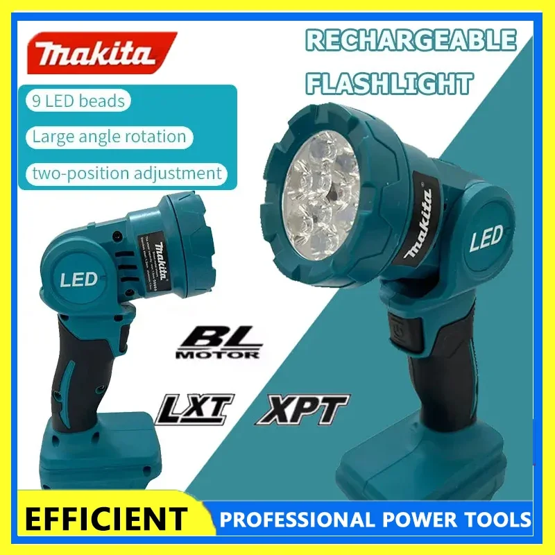 

Makita Cordless LED Flashlight Power Tools Outdoor Handheld Spotlight Rechargeable Lanterns Jobsite Work Light For 18V Battery