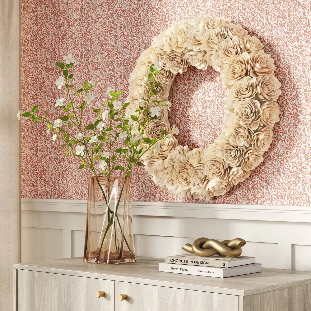 

Hand Wreath White - Threshold, Indoor Spring Decor, Unlit Circle Wall Accent, Hand Wreaths