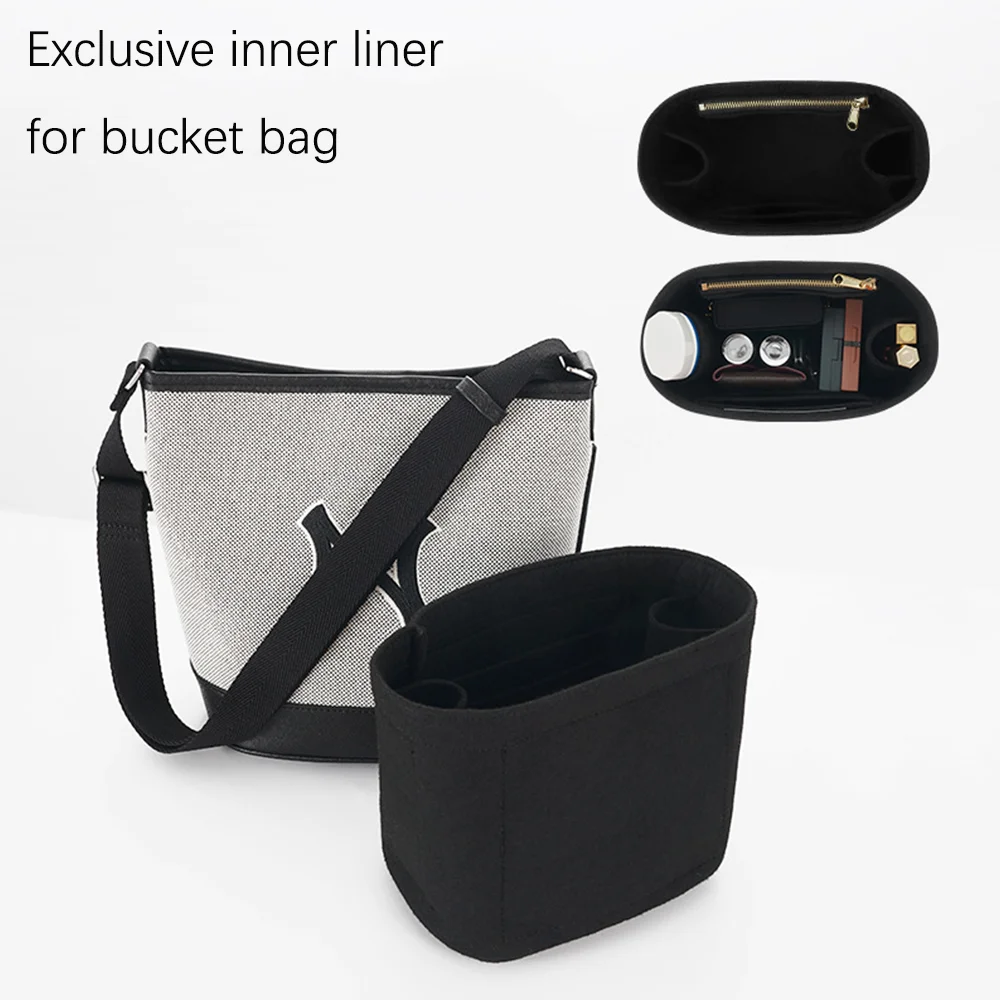 

For Ml New Bucket Bag Inner Liner Zipper Shaped Inner Lining Bag Support Handbag Storage And Sorting Felt Single Purchase