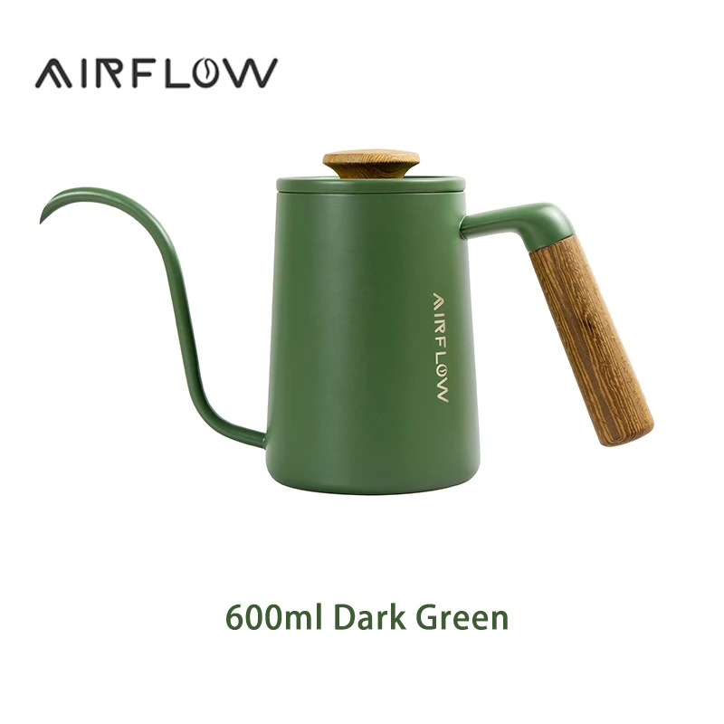 

AIRFLOW 304 Stainless Steel Gooseneck Coffee Pot Spout Drip Kettle Manual Pour Over Coffee Maker Tea Pot 300ml/600ml With Lid