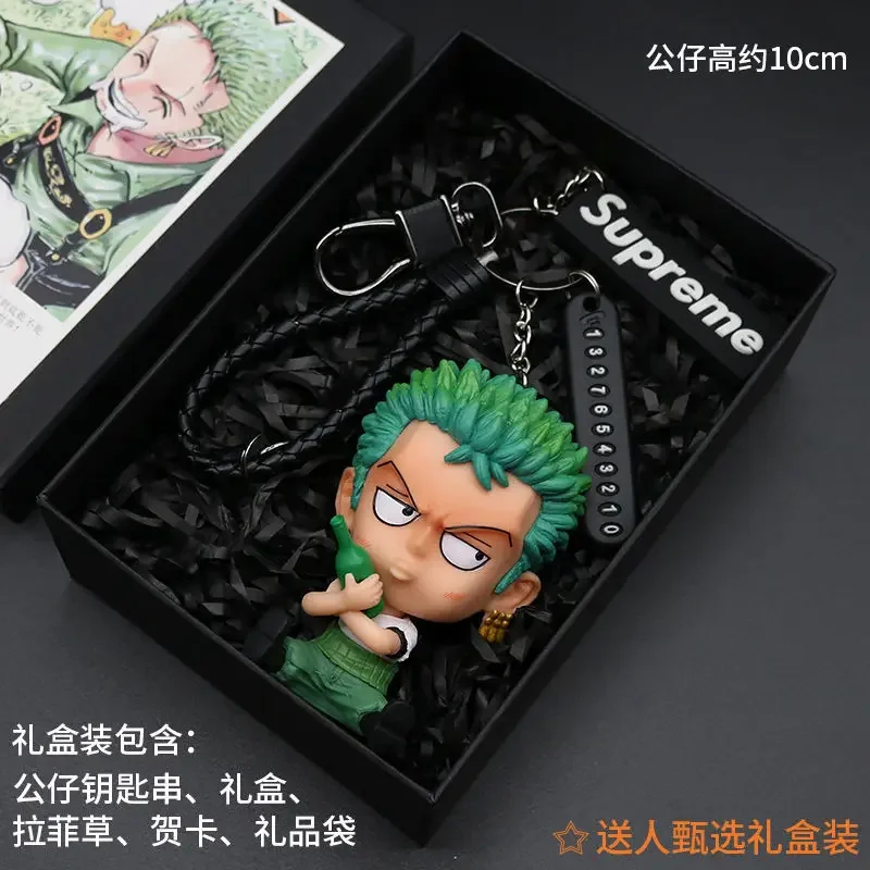 One Piece Monkey·D·Luffy Roronoa Zoro Nami Tony Tony Chopper Anime Cartoon School Bag Pendant Couple Gift Key Pendant Wholesale