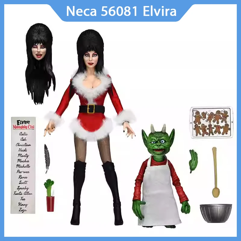 

In Stock Neca 56081 Anime Figure Elvira Christmas Edition Action Figure Model Figurine Collectibles Toy Kid Holiday Gift