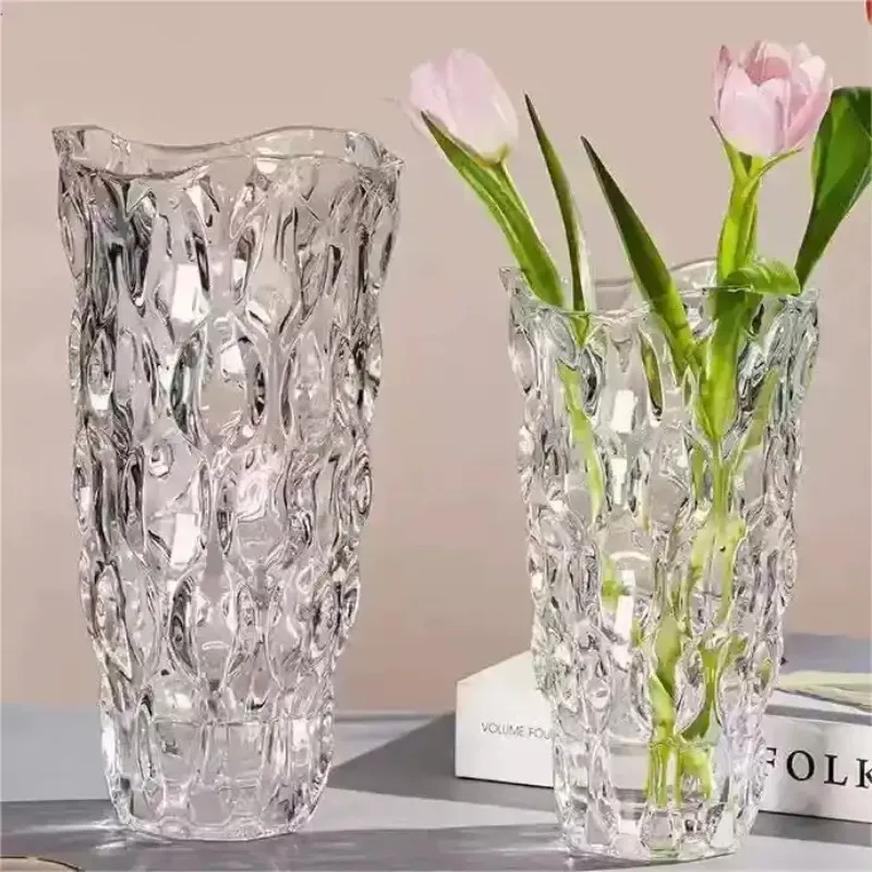 Ins Storm Simia Crystal Glass Vase Water Nourishing Flowers Flower Arrangement Table Decoration