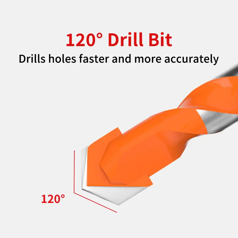 CHOWMASTER Multi-function Triangle Drill Bit Set for Ceramic Tile Concrete Wall Metal Wood Drilling Hole Cutter Glass Drill Bits