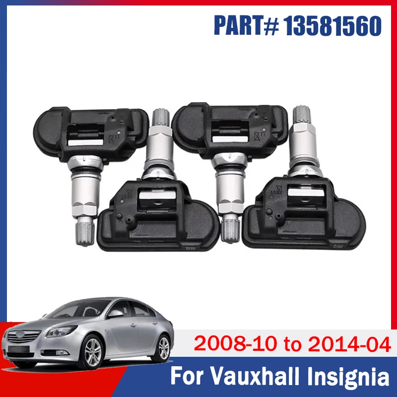 

4 шт./лот, датчик системы контроля давления в шинах для 2008-2014 Vauxhall Insignia Opel Insignia A (G09) 13581560 13598775 TPMS 433 МГц