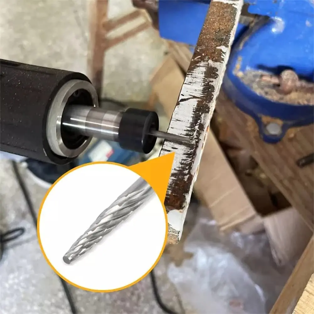20 Pcs Carbide Double Cut for Dremel Carving Bits with 1/8 inch Shank and 1/4 inch Head Length Tungsten Carbide Rotary