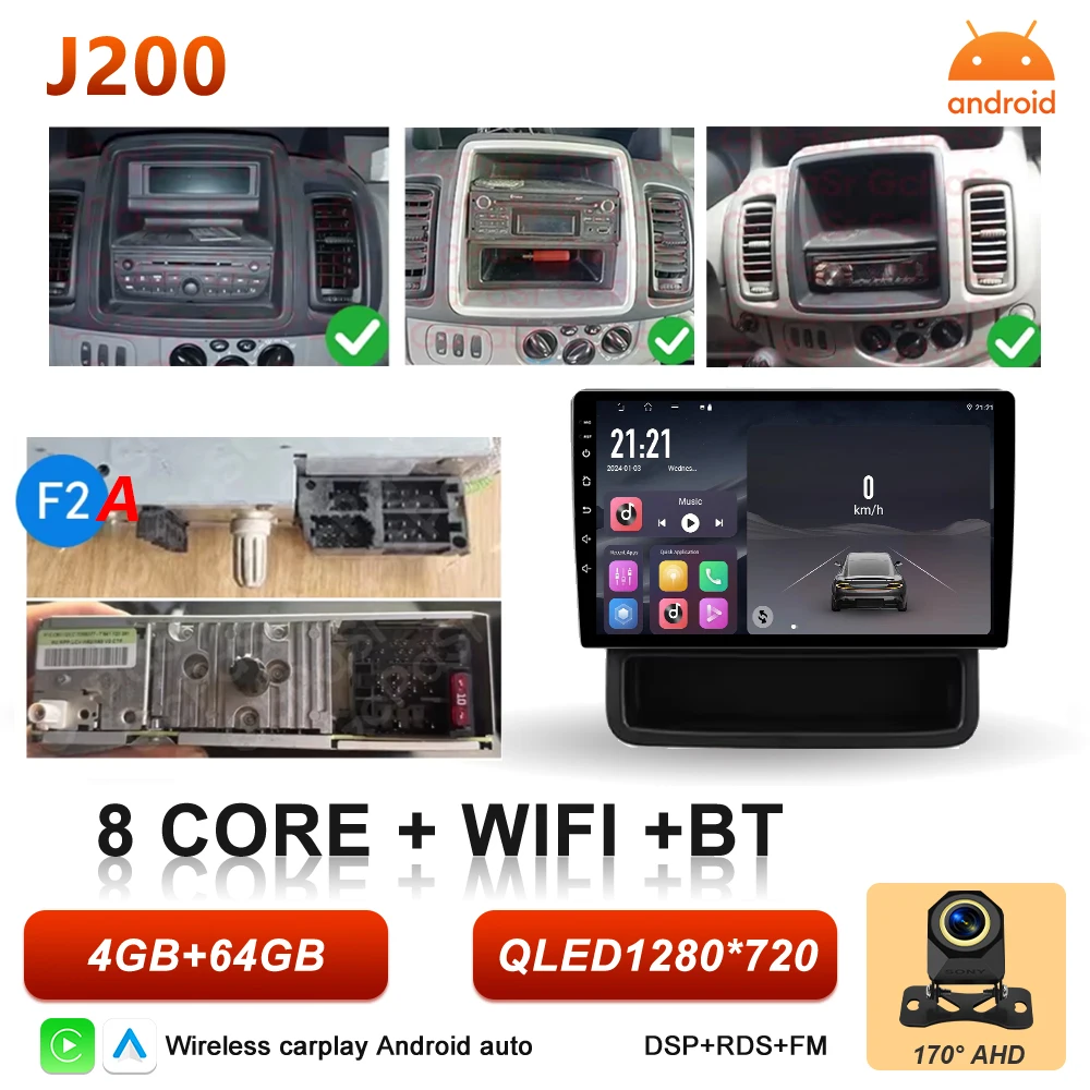 Android 16 autoradio voor Renault Trafic 2, Opel Vivaro A en Nissan Primastar 2001-2014, multimediaspeler met Carplay en GPS-stereo