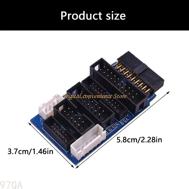 97qa tablero adaptación depuración confiable para JTAG V 8 V 9 Microcontrolador con 7 cables conexión y mejora
