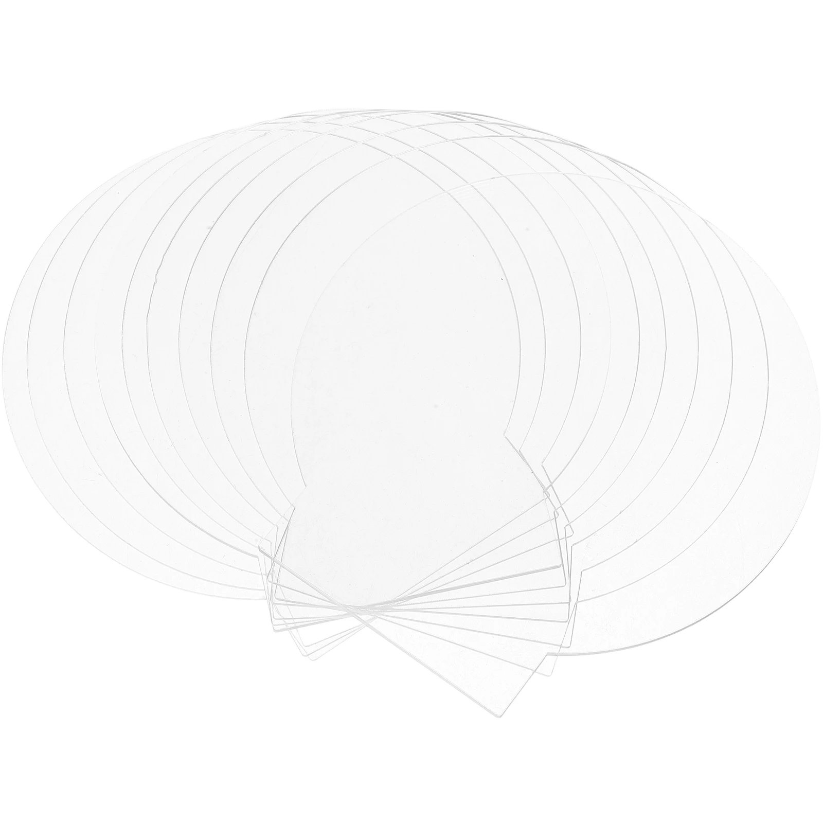 

10Pcs Acrylic Sheet Transparent 2mm Thickness Panel for LED Light Base DIY Craft Display Projects Round Plastic Sheet