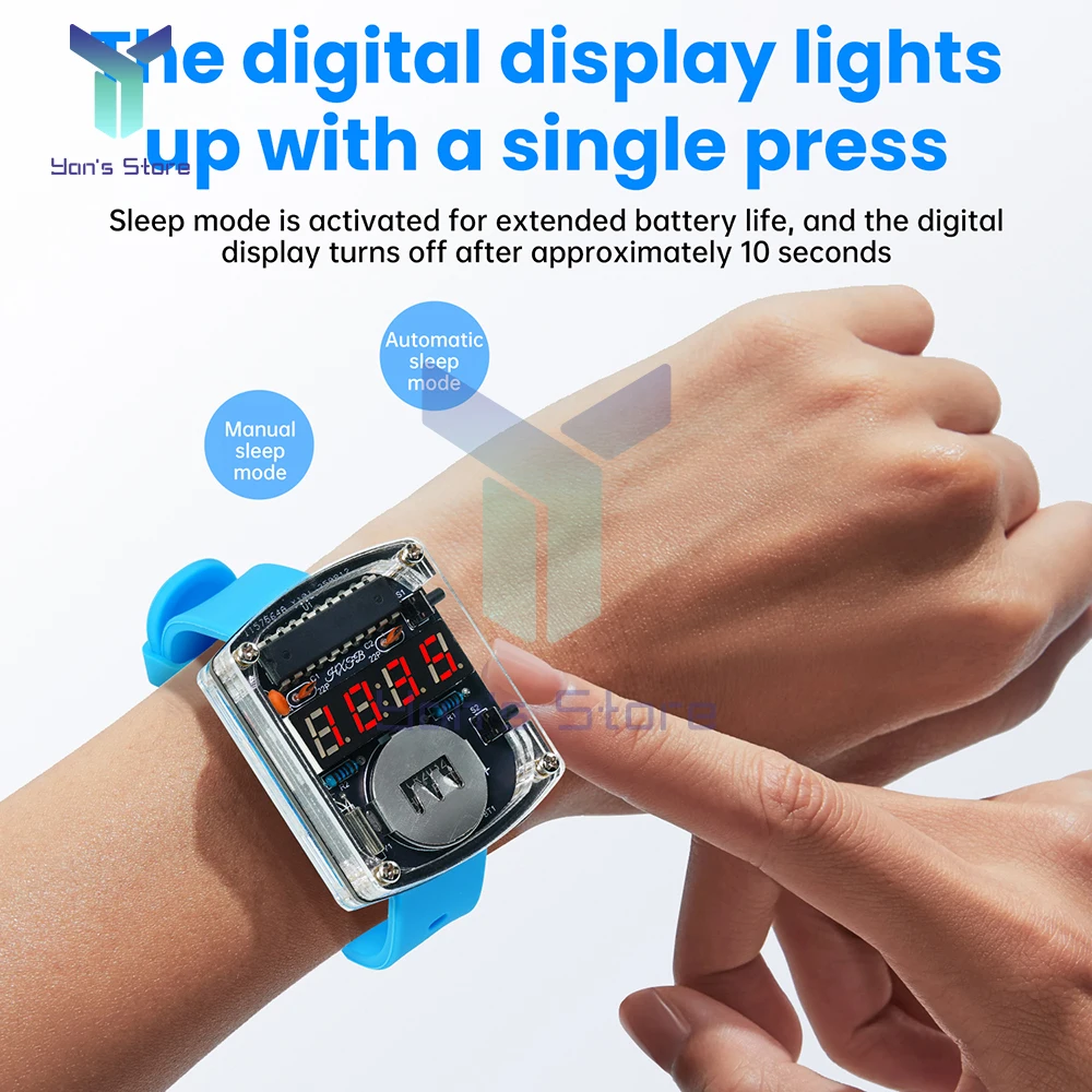 ساعة إلكترونية لتقوم بها بنفسك عدة LED عرض أنبوبي رقمي مشروع لحام إبداعي عرض أحمر ساعة أنبوبية رقمية لتقوم بها بنفسك عدة إلكترونية