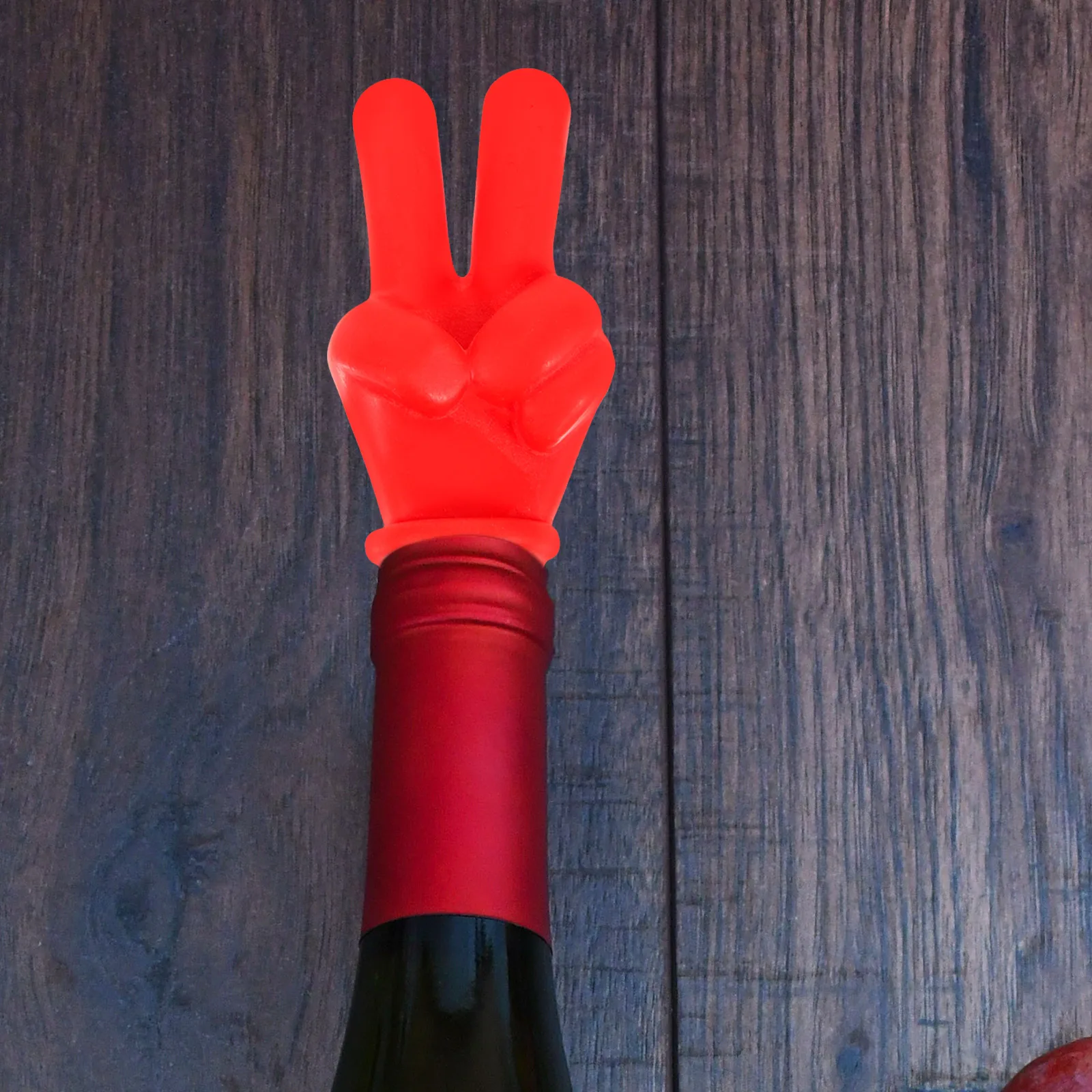 

Bottle Sealer Red Wine Plug Gesture Bottles Silicone Stopper Vacuum with