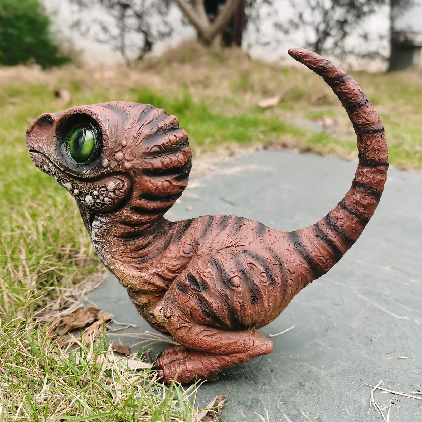 Żywica dinozaur figurka statua zabawny dinozaur statua kreskówka rzeźba na ogrodowa ozdoba Home Decor