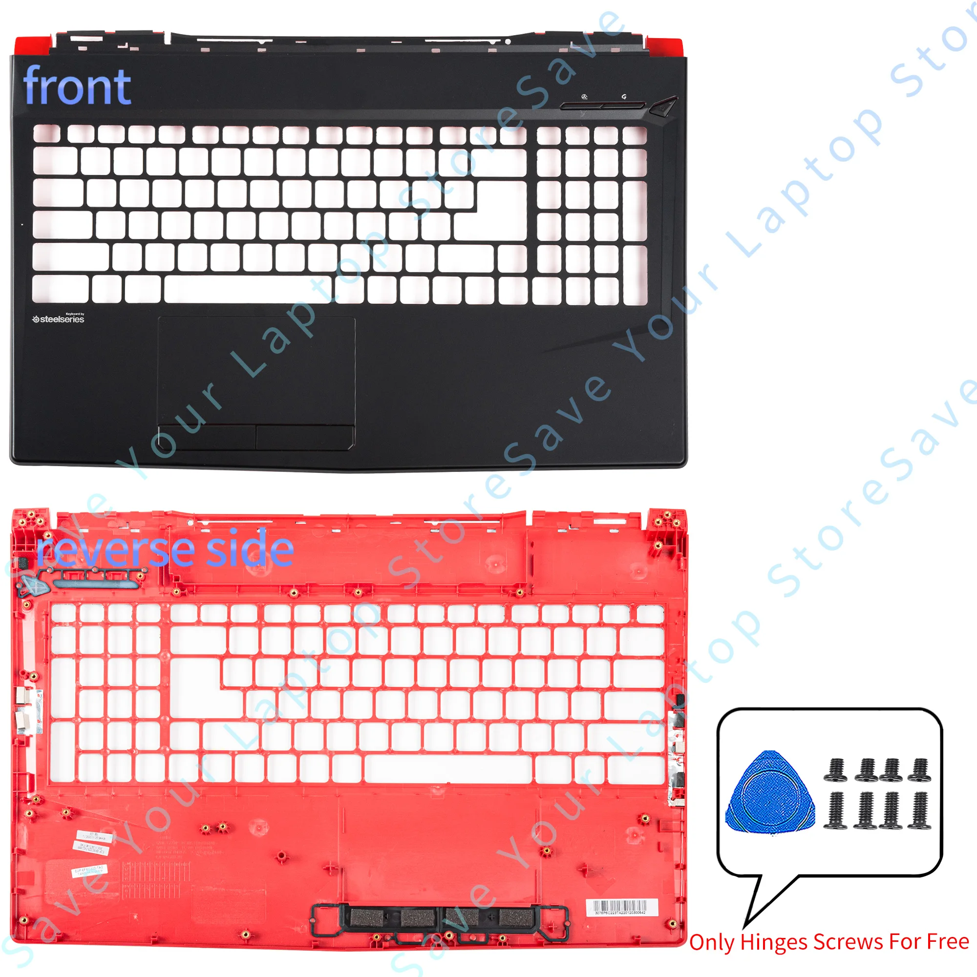 Imagem -04 - Notebook Novas para Gl63 8sc 8rb 8rcs Ms16p7 Ms-16p6 Ms-16p5 Lcd Capa Traseira Moldura Superior Case Inferior Substituir Peças de