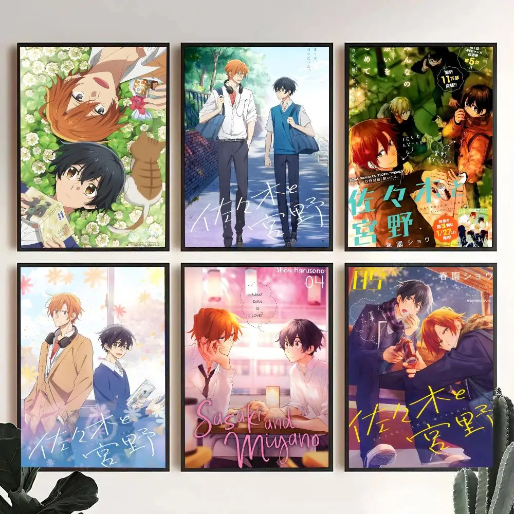 S-Sasaki And M-Miyano Anime Poster Decorative Wall Art Stickers Mural For Home Living Room Hallway Decor Gift