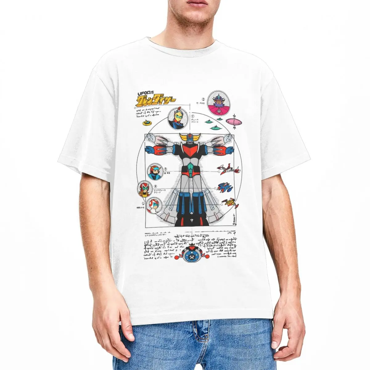 Novelty UFO Robot Grendizer Goldorak T Shirt Men Women 100% Cotton Goldrake Japan Robots Tee Shirt Adult Clothing