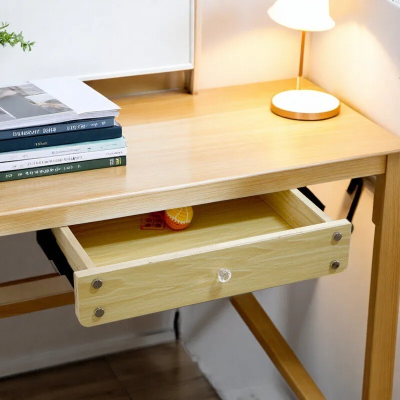 صندوق تخزين من الخشب الصلب تحت المكتب، صندوق تخزين منزلق لمحطة عمل المكتب، منظم إضافي، خزانة ملفات معلقة مخفية #1