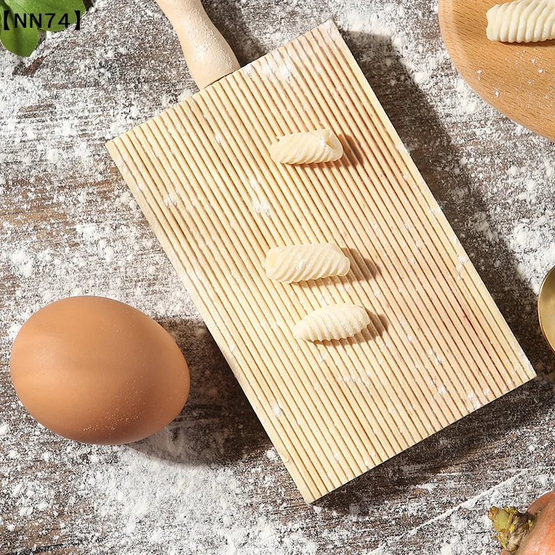 【NN74】Italian Gnocchi Board Wood Kitchen Baking Tool Pasta Maker Professional Gnocchi Roller Board Cooking Tools[J]【W4】