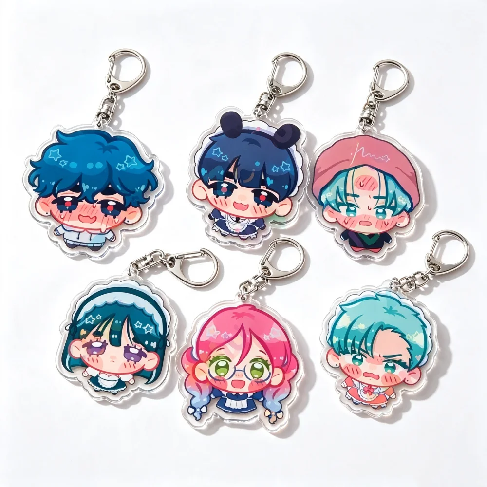 Porte-clés en acrylique Alien Stage Anime Till Mizi Ivan Luka, version Q, accessoires de sac à dos, cadeau de festival, ornement.