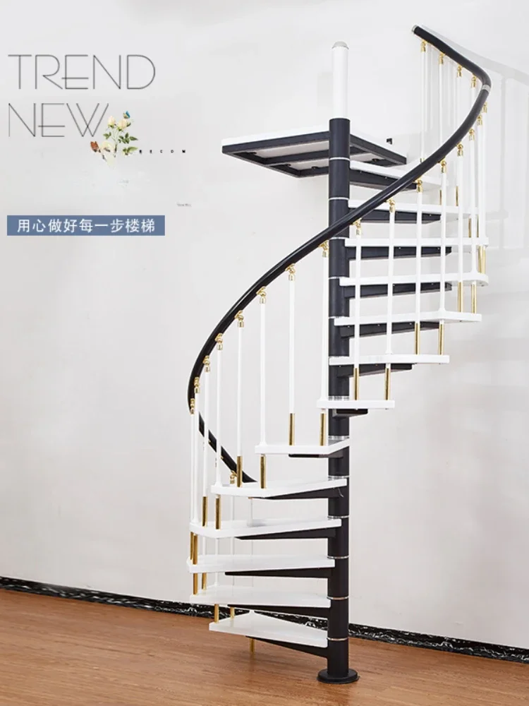 

Customized Rotating Staircase Indoor Customized Staircase Attic Compound Step Jumping Floor Apartment Household