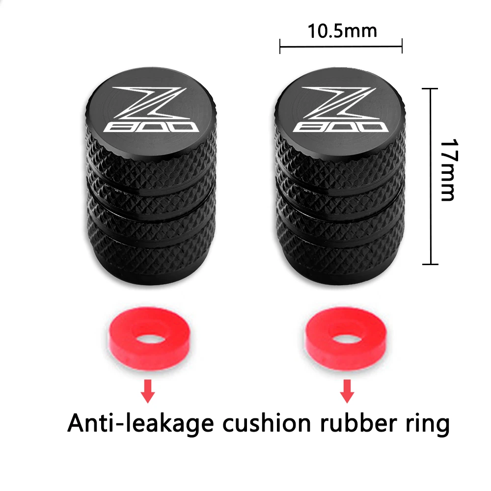 2Pcs For Kawasaki Z800 2013-2017 NEW With Logo Z800 Motorcycle Tire Valve Air Port Stem Cover Cap Plug CNC Aluminum Accessories