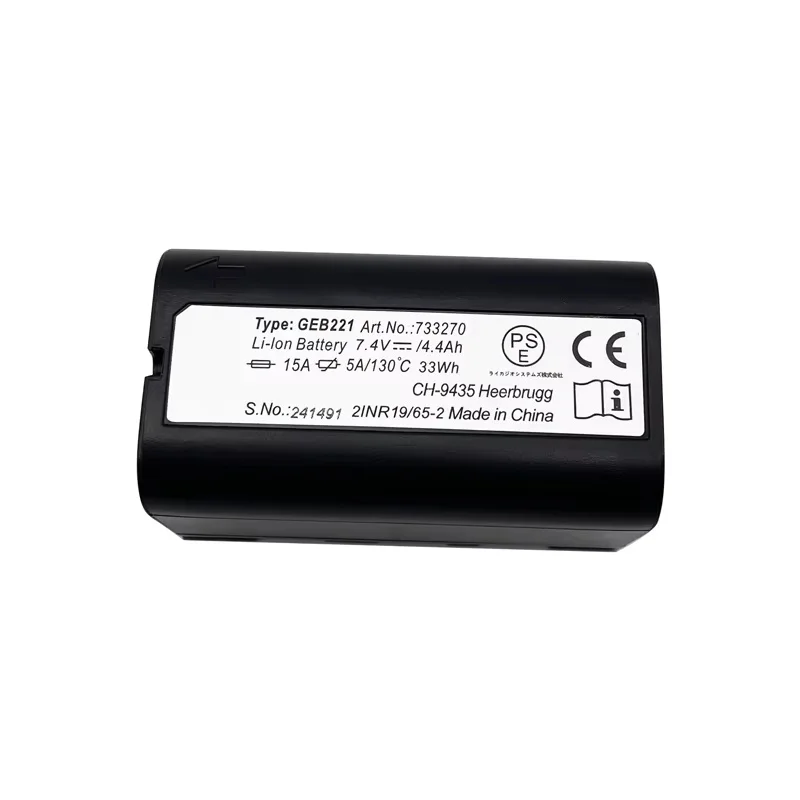 GEB221 Li-ion Battery For Leica TS02 TS06 TS09 TPS1200 Series Surveying Total Station 4400mAh 7.4V ​GPS Battery Black