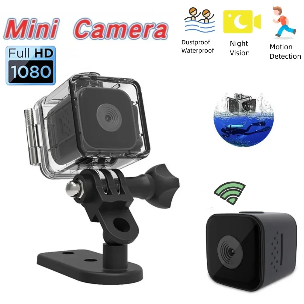 SQ28 1080P Mini Camera with Waterproof Cover HD Smart Night Vision Indoor Cam Security Surveillance Monitor Camcorders Recorder