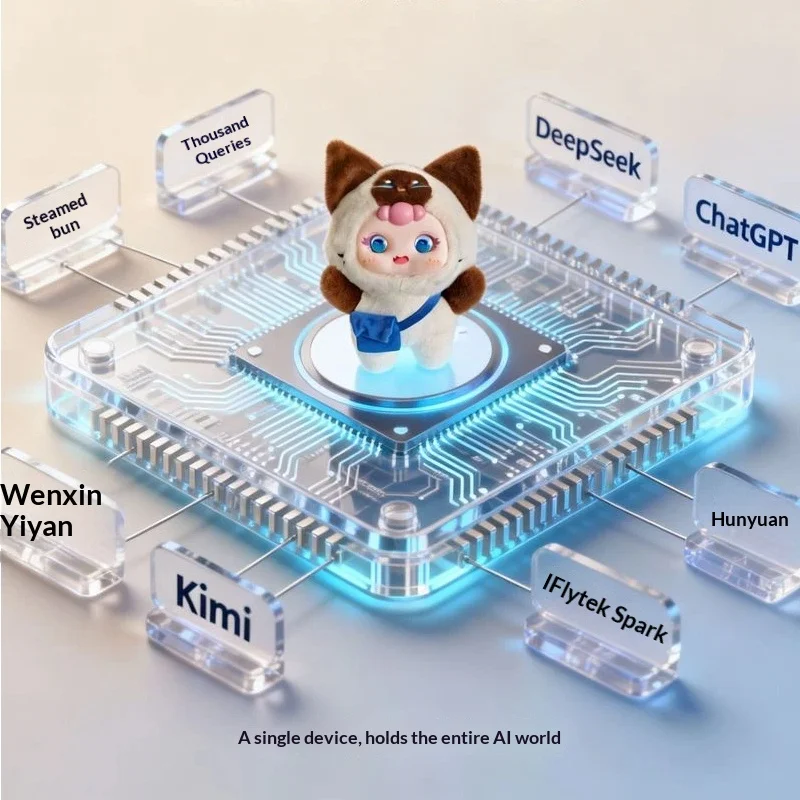 Juguete de Peluche con IA, Robot con Voz, Diálogo, Compañero Emocional, Conexión Bluetooth y Wifi, Respuesta Táctil, Mascota Electrónica para Adultos
