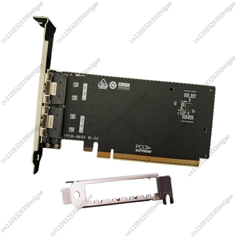 High‑Speed PCIE4.0 Backward Compatible 3.0, SlimSAS 8654 Extension Adapter, External Expansion Solution for Server Hard Drive