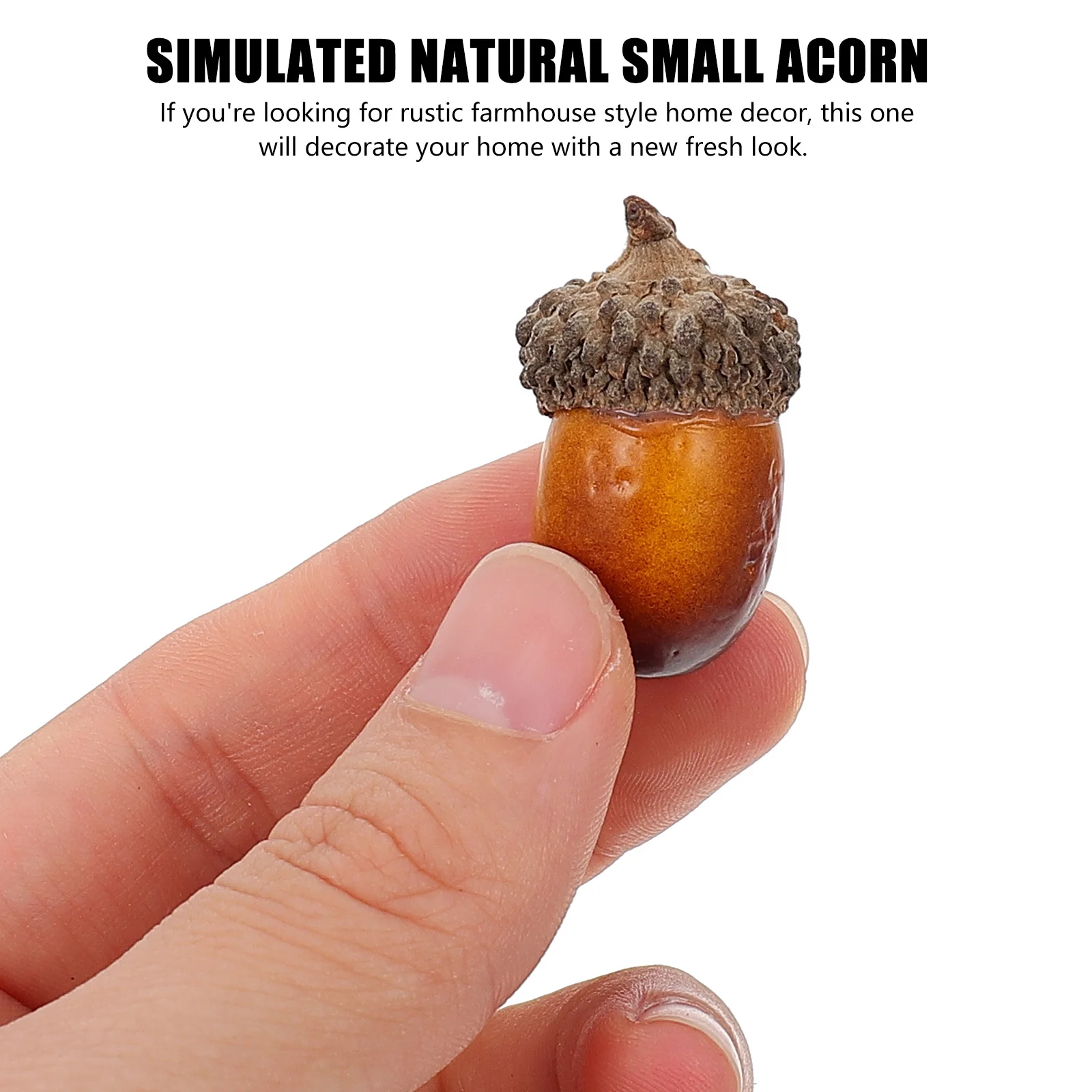 

25Pcs Artificial Acorn Decor Lifelike Simulation Acorns Rustic Farmhouse Christmas DIY Accessories Decoration Artificial Acorn
