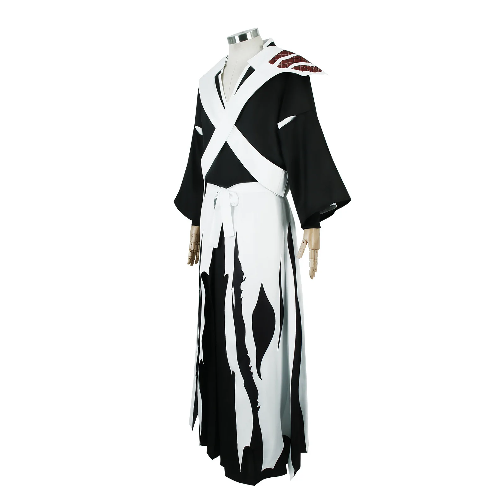 Disfraz de Cosplay de Anime Bleach, Traje de Shinigami de la Guerra de Sangre de los Mil Años, Uniforme con Hombreras para Hombres y Mujeres, Kurosaki Ichigo