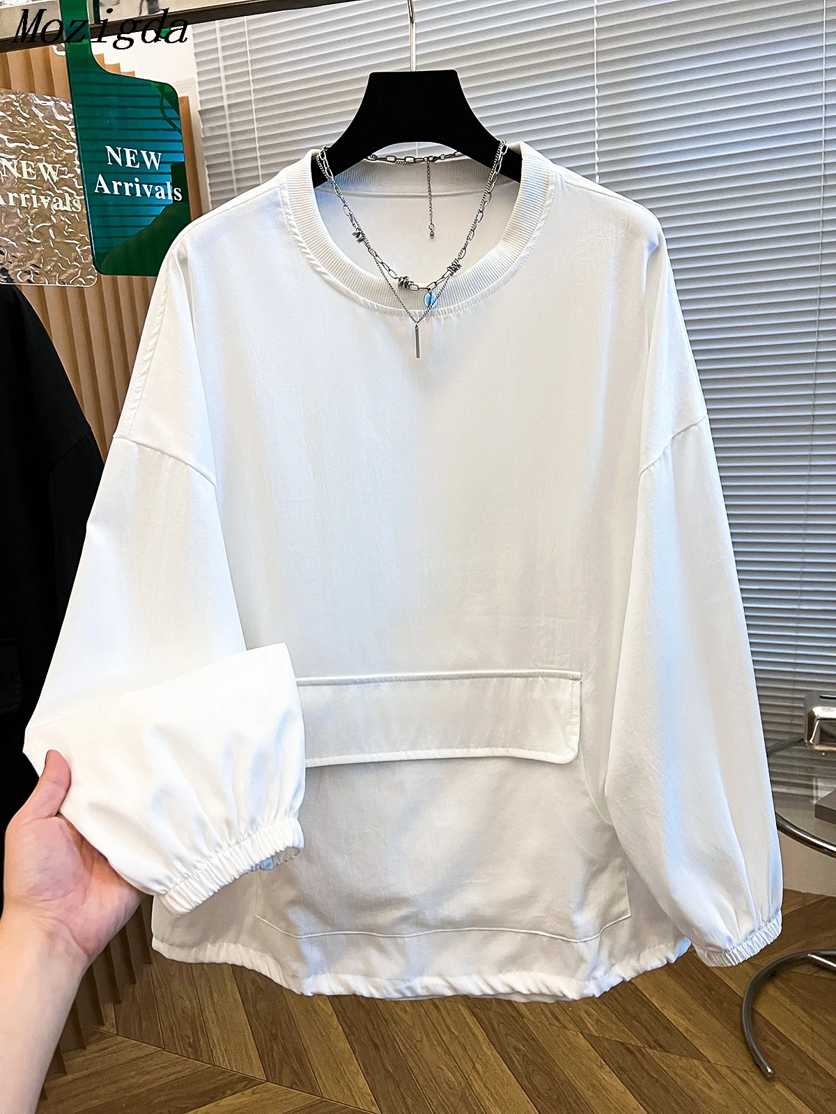 Oversize Spring Autumn T Shirt Blouse Women Loose Long Sleeve Pullover Pocket Woman Shirt Ladies Tops Blusas Mujer De Moda