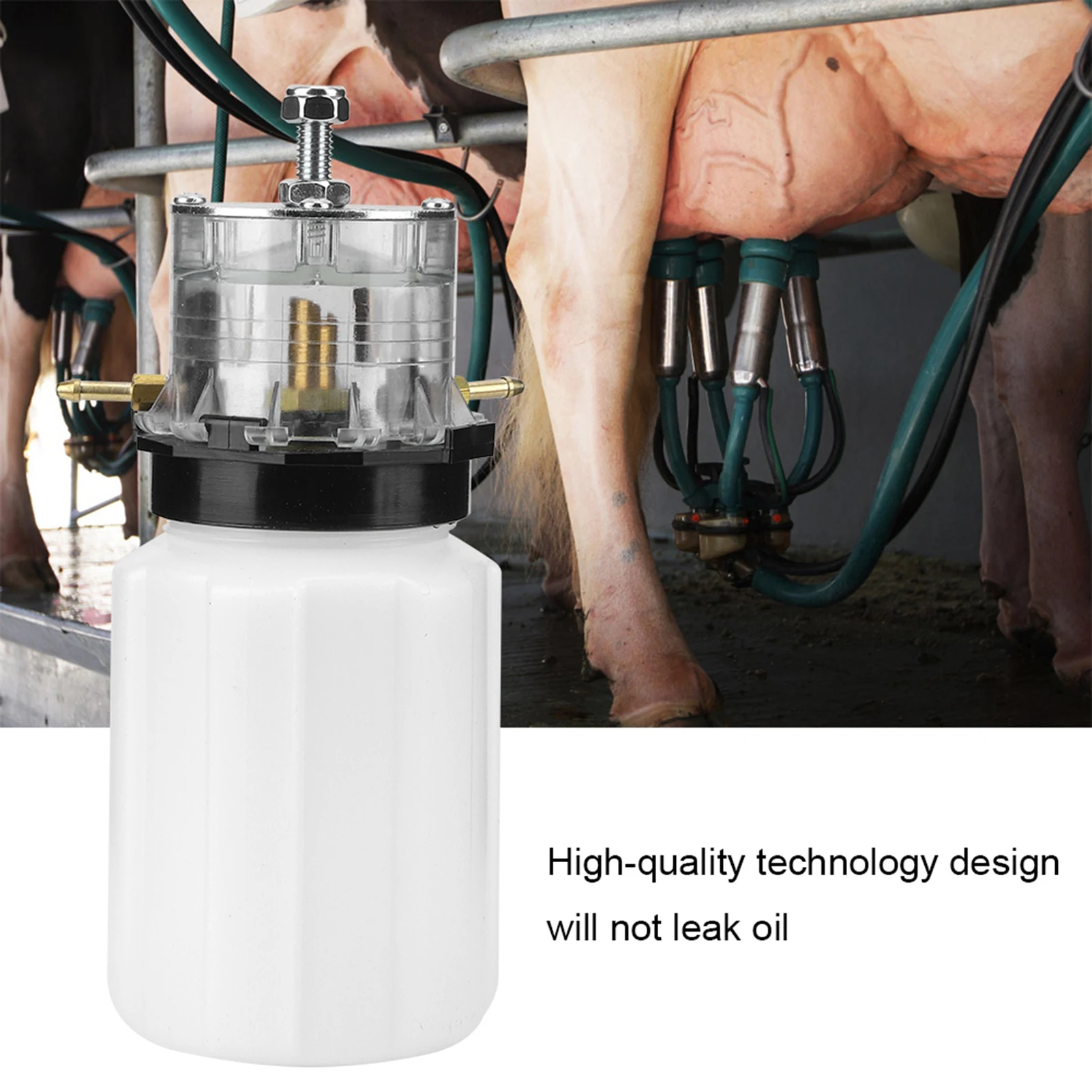 Milking Machine Oil Can Plastic Milker Oil Pot Can for Cow Sheep Goat Milking Machine Vacuum Pump Accessory Vacuum Pump Oil Pot