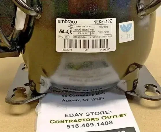 Piston Refrigerator Compressor  NEK6212Z Refrigerators 1/2HP Embraco Compressor mini compressor Refrigeration for freezer