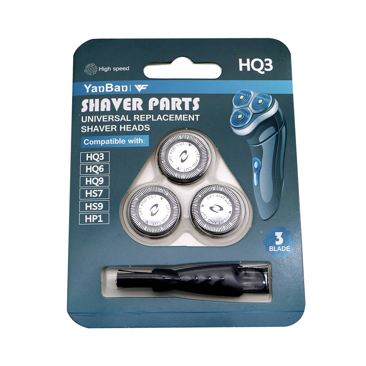 For Philips Shaver HQ3 HQ4 HQ46 HQ55 HQ56 HQ300 HQ6 HQ916 YQ6008 YQ6108 NEW 3Pcs HQ HS HP YQ Series Replacement Shaver Head image 6