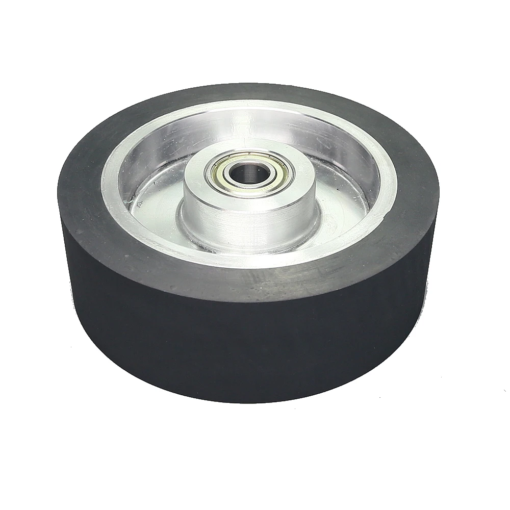 150x50mm Flat Surface Rubber Contact wheel 6x2 in. Belt Grinder Wheel Abrasive Belt Set