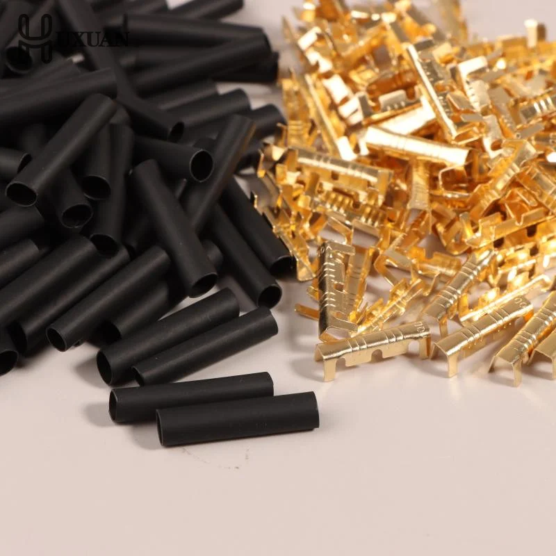 U-Shaped Electrical Wire Connectors Set Crimp Terminals Block For Fast Wiring Cable Lock 0.5-1.5mm² With Heat Shrink Tube Kits