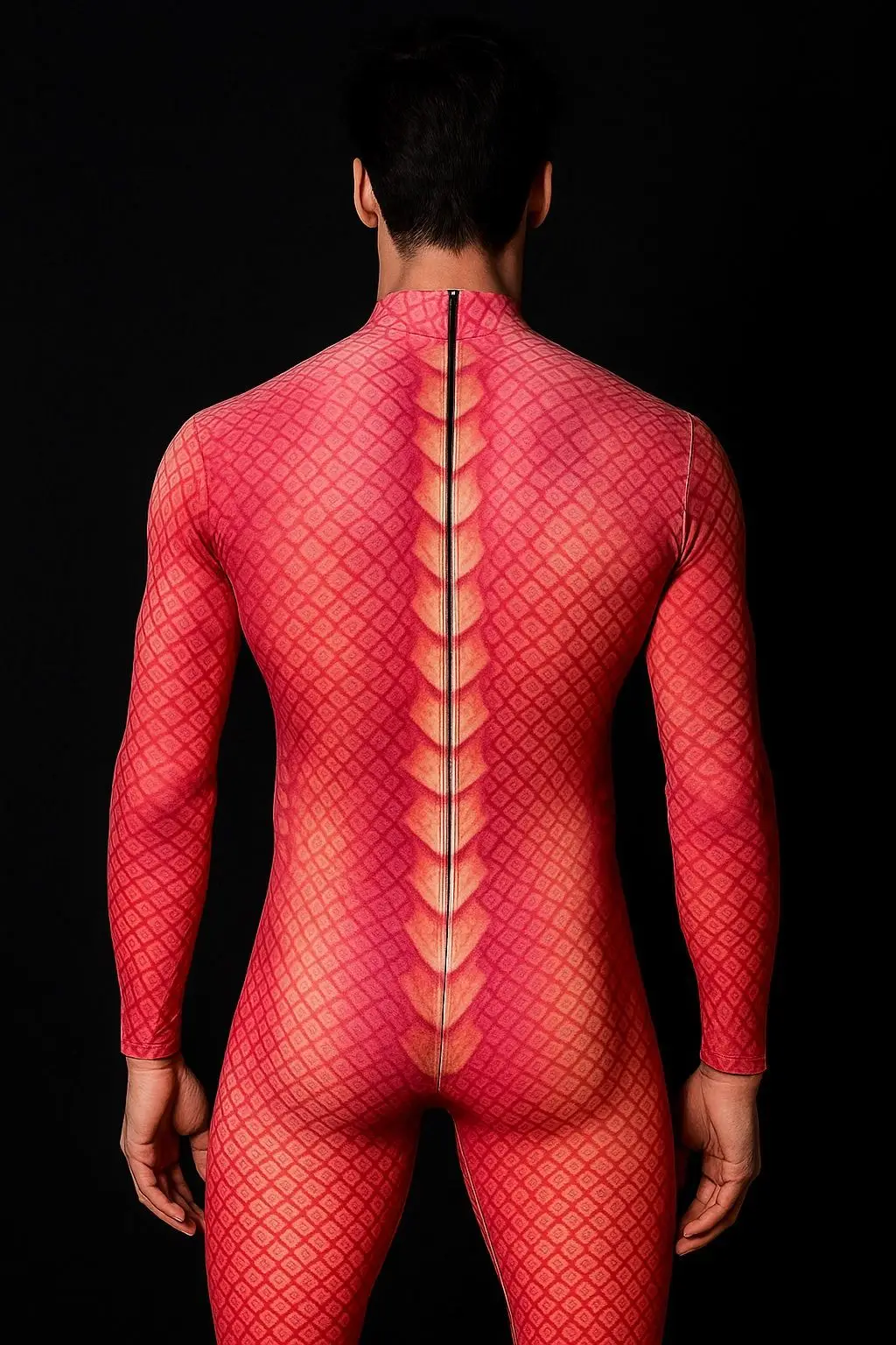 Halloween-Eidechsen-Bodysuit für Herren, Einzigartige Muskel-Serie, Festtags-Jumpsuit, Karnevalskostüm, Erwachsenen-Rollenspiel-Party, Maskenball-Set – Detail 15