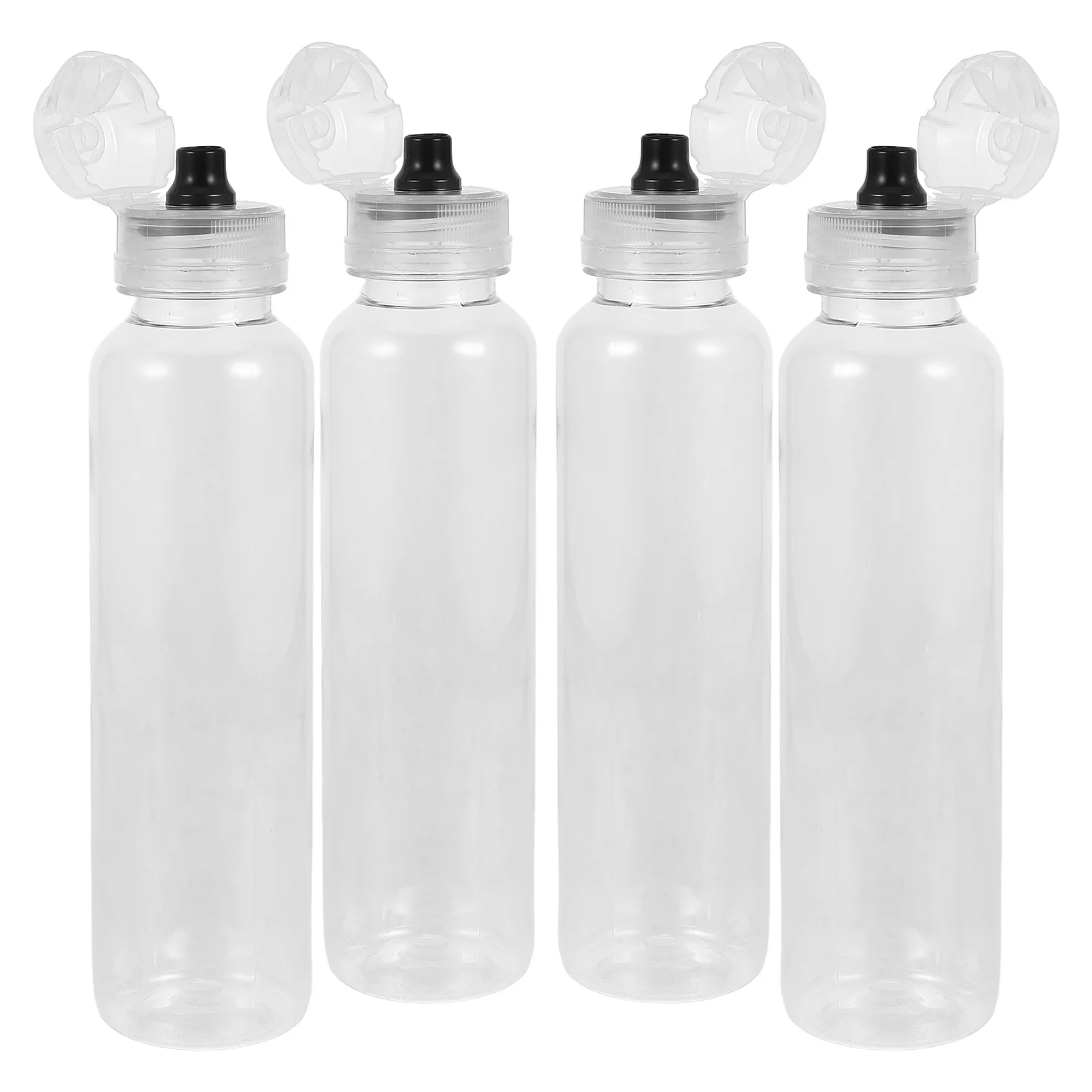 

4Pcs 500g Clear Plastic Honey Squeeze Bottles Sturdy Base Easy Control for Kitchen Sauces Syrups and Condiments