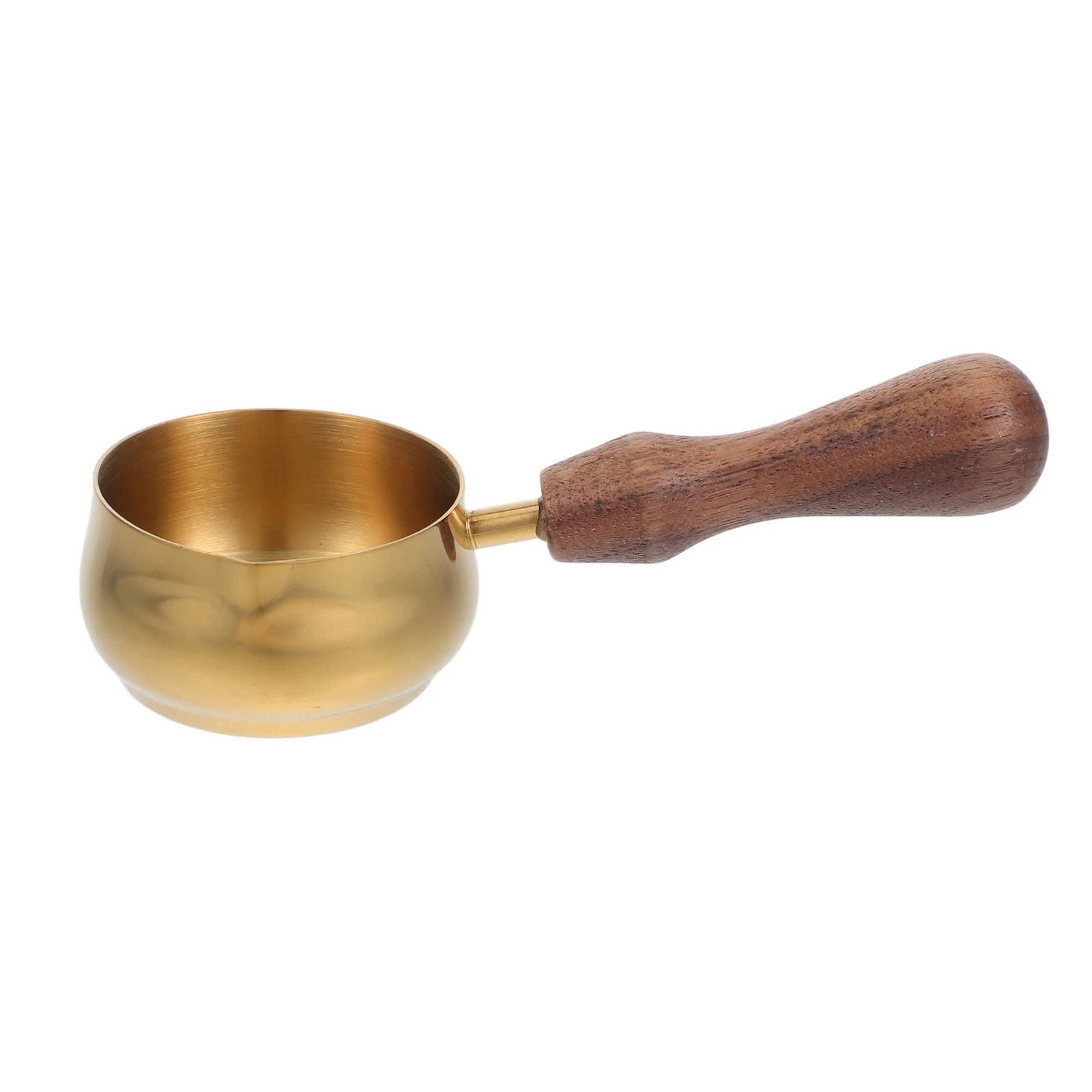 

Stainless Steel Extraction Cup Espresso Pouring Cup Small Saucepan Milk Jug Wood H Easy Clean Home Office Fruit Bowl