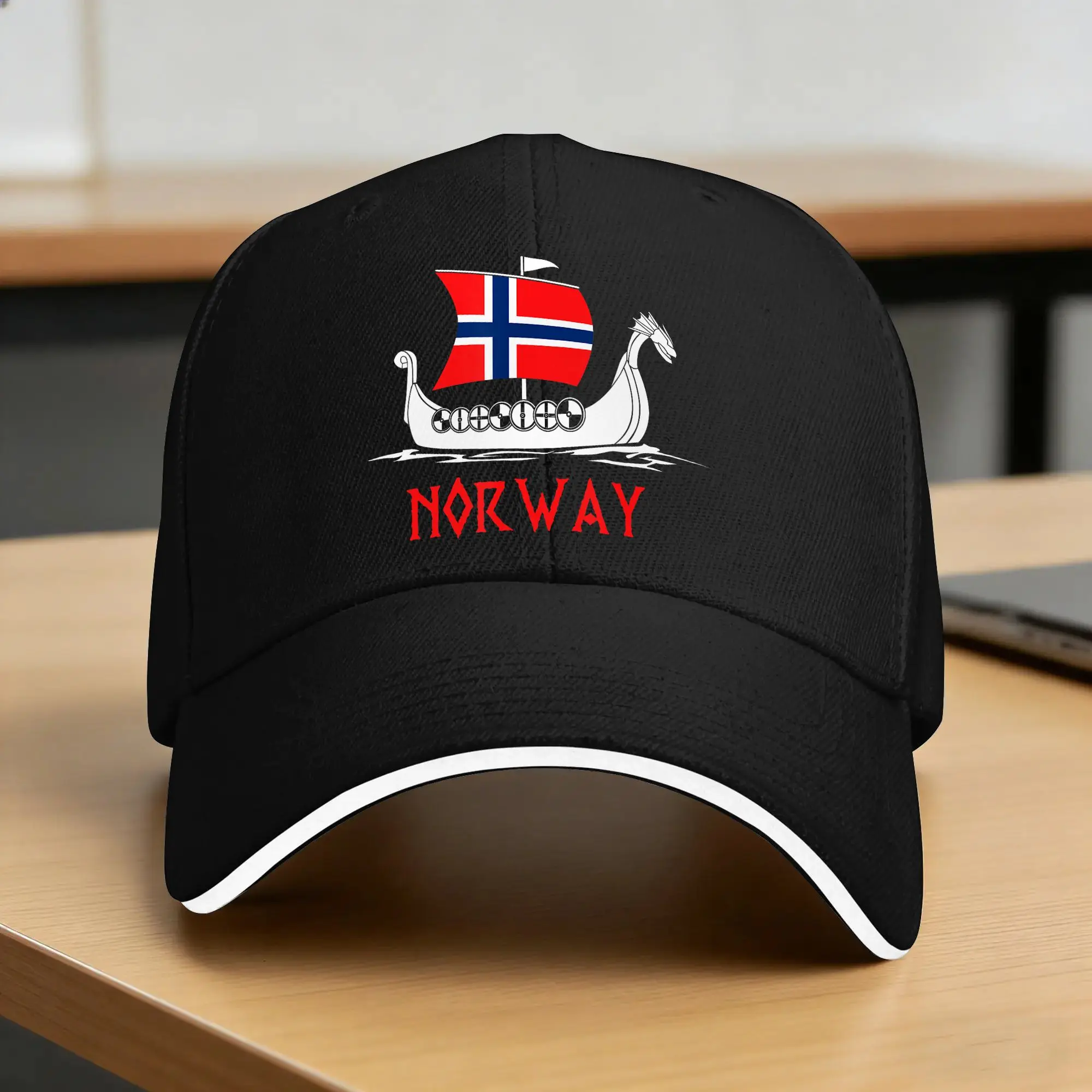 Norwegian Vikinges Ship Flag Boat Norway Baseball Cap Men Women Custom DIY Trucker Hat Summer y2k Running Hippie Snapback Cap