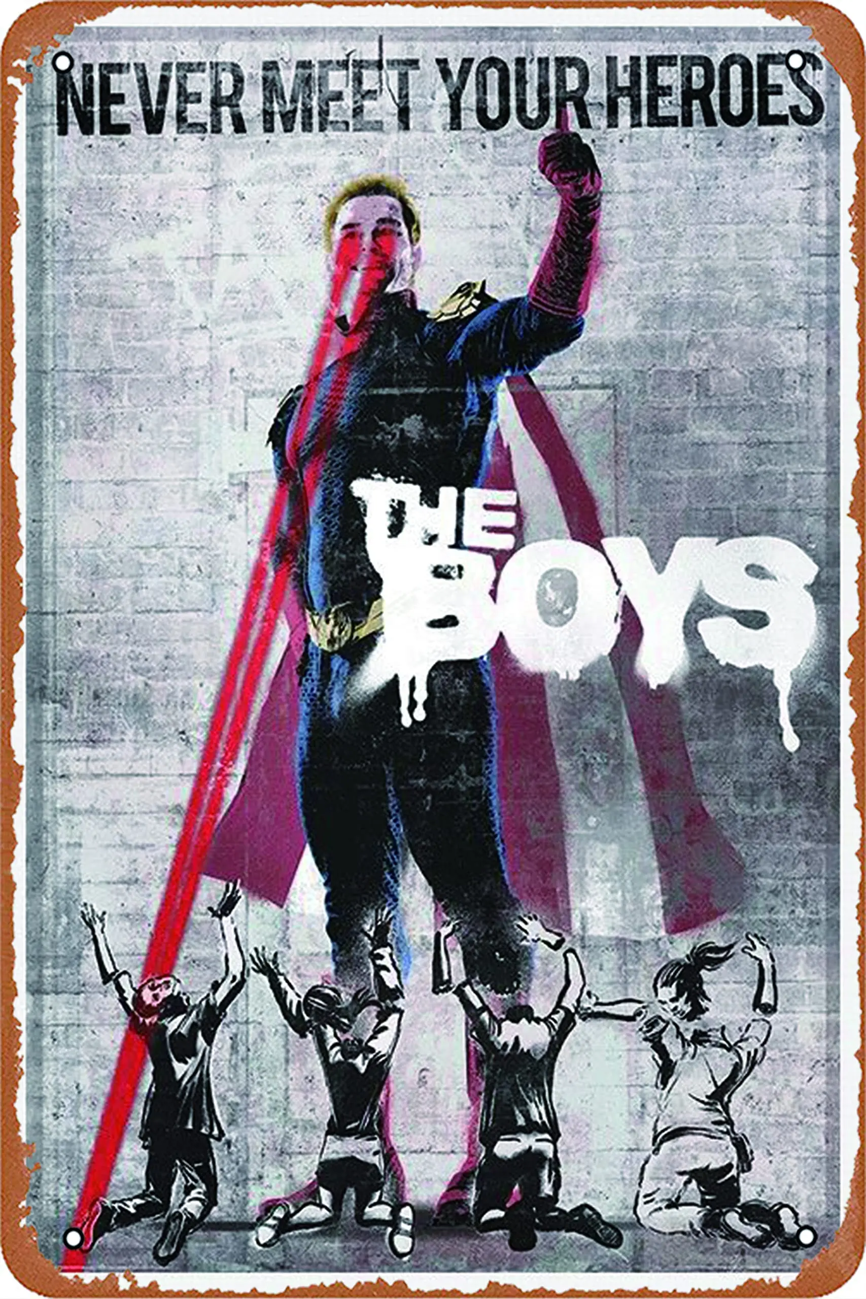 Homelander Stencil The Boys Movie & TV Drama Home Decor Tin Sign Retro Metal Bar Pub Poster 8 x 12 Inches