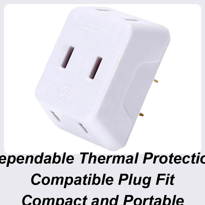 

Outlet Splitter Multi-Plug Wall Outlet Extender Adapter Portable Electrical Charger Socket For Travel Room Home Offices Dorm