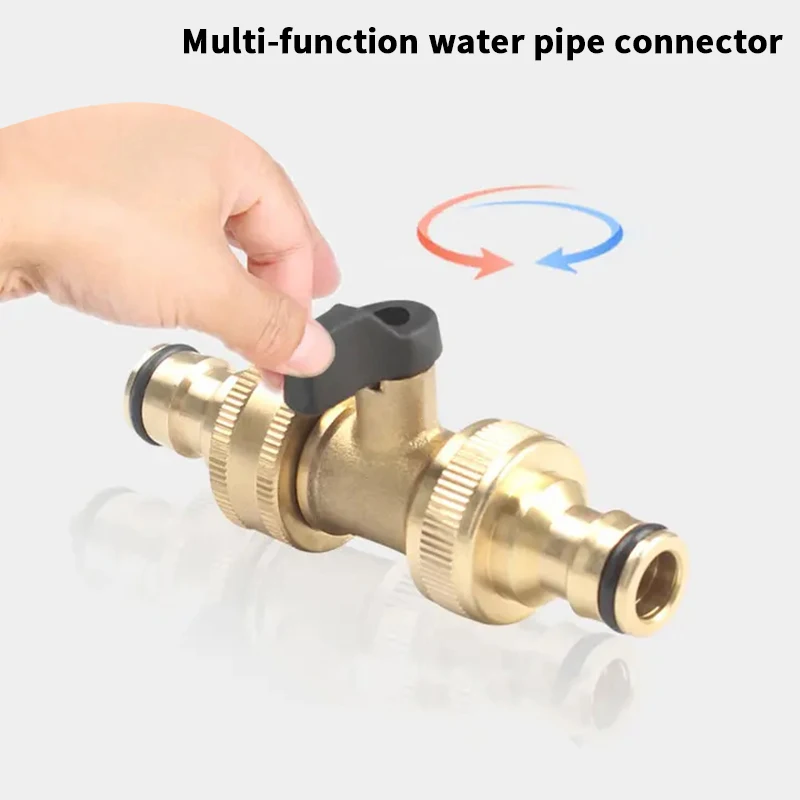 

3/4 "латунный шаровой кран, быстрый разъем с резьбой ЕС и резиновыми прокладками для двунаправленного потока, садовый шланг для мойки автомобиля, Leakproo